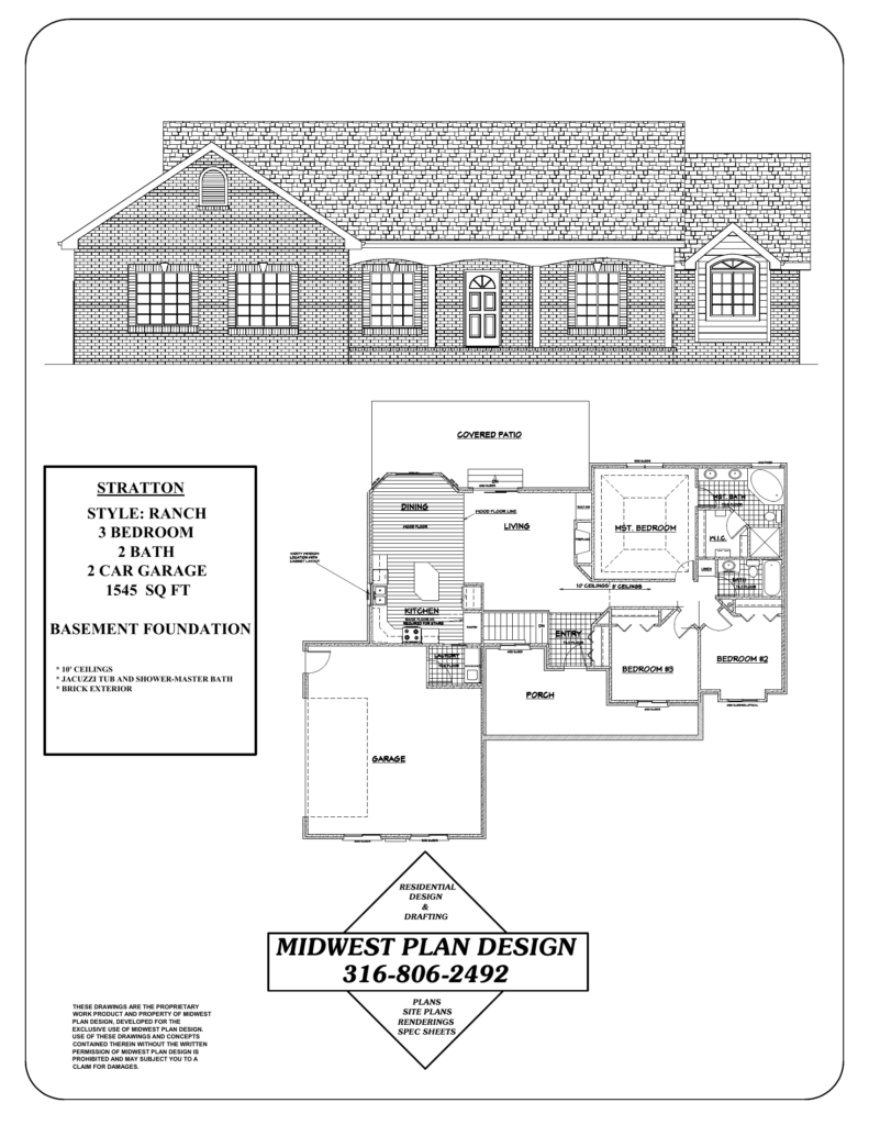 Stratton ranch plan sheet, a simple footprint that shows how to design a house to a budget