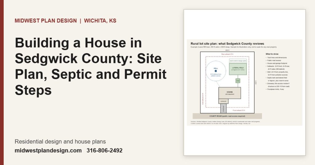 Building a House in Sedgwick County: Site Plan, Septic and Permit Steps | MidWest Plan Design, Wichita, KS