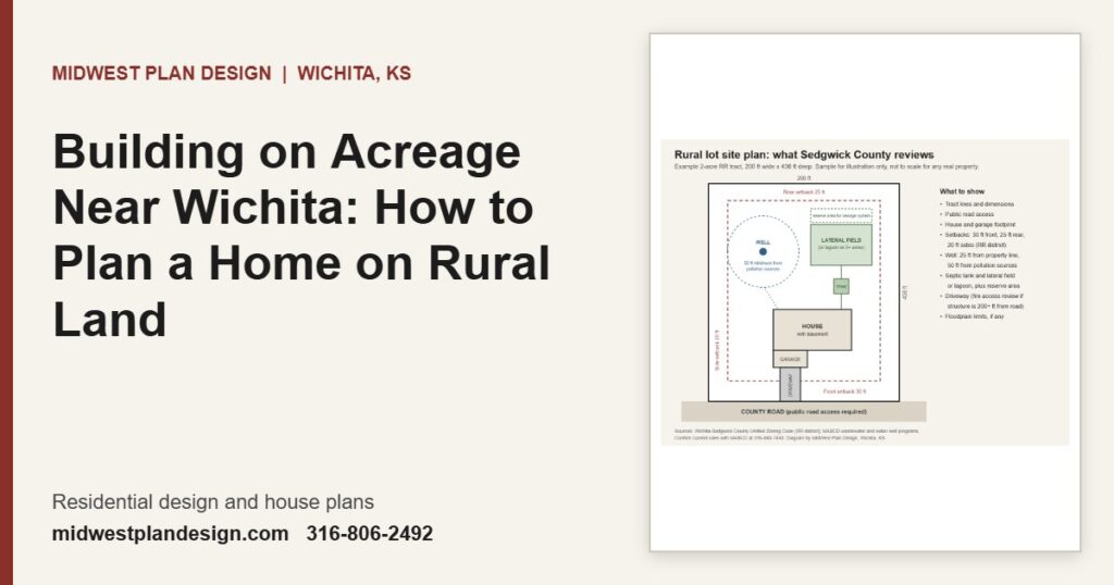 Building on Acreage Near Wichita: How to Plan a Home on Rural Land | MidWest Plan Design, Wichita, KS