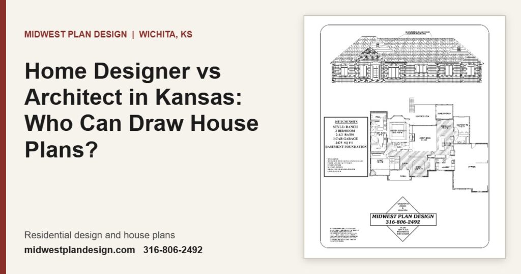 Home Designer vs Architect in Kansas: Who Can Draw House Plans? | MidWest Plan Design, Wichita, KS