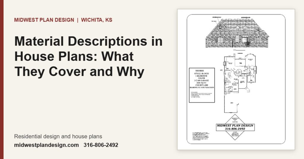 Material Descriptions in House Plans: What They Cover and Why | MidWest Plan Design, Wichita, KS