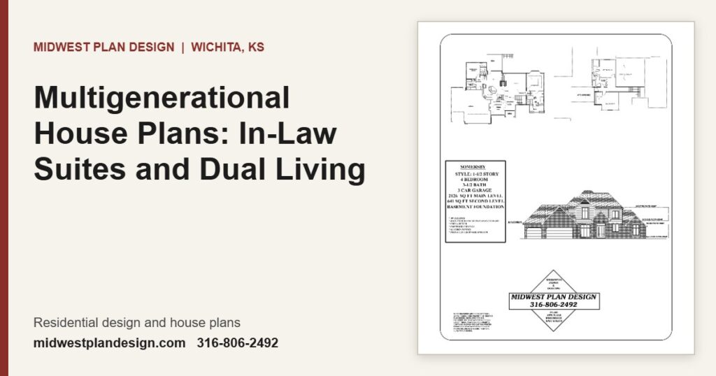 Multigenerational House Plans: In-Law Suites and Dual Living | MidWest Plan Design, Wichita, KS