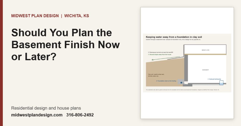 Should You Plan the Basement Finish Now or Later? | MidWest Plan Design, Wichita, KS