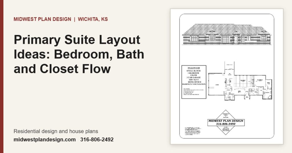 Primary Suite Layout Ideas: Bedroom, Bath and Closet Flow | MidWest Plan Design, Wichita, KS