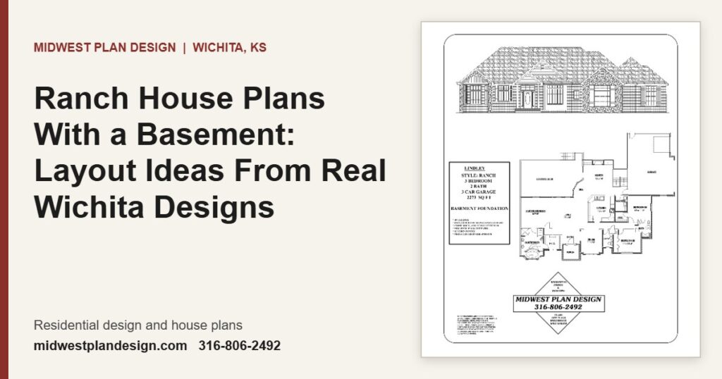 Ranch House Plans With a Basement: Layout Ideas From Real Wichita Designs | MidWest Plan Design, Wichita, KS