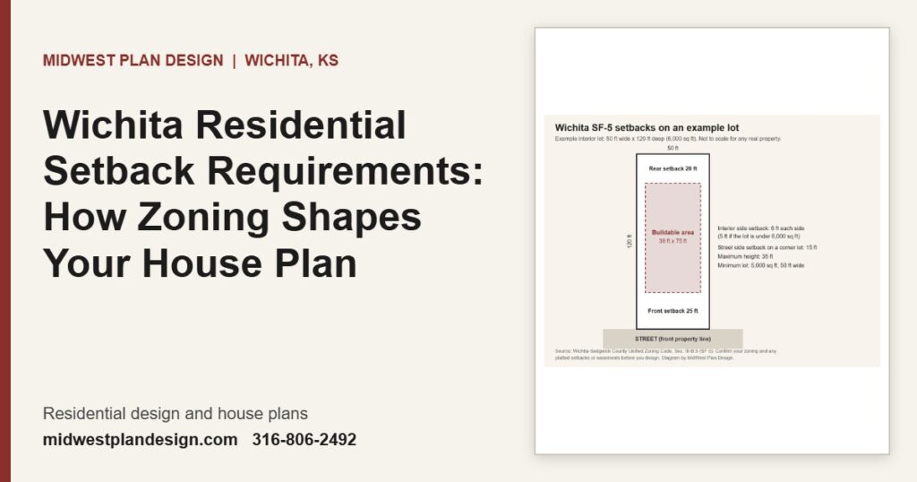 Wichita Residential Setback Requirements: How Zoning Shapes Your House Plan | MidWest Plan Design, Wichita, KS